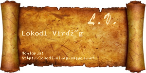 Lokodi Virág névjegykártya